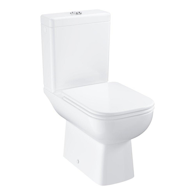 Grohe Start Edge WC Pack - duoblokpot diepspoel - rimless - inclusief reservoir met zijaansluiting - 35.9x66.5x81.5cm - closetzitting met softclose en quick release - wit