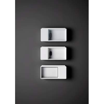 Clou New Flush lave-mains 35x18cm inclus ensemble de vidage sans trou de robinet Céramique Blanc