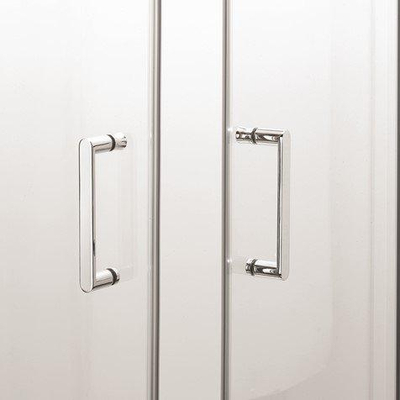 Crosswater Kai Cabine de douche - 90x90x190cm - avec 2 portes coulissantes - verre de sécurité 6mm - aluminium argenté