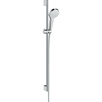 Hansgrohe Croma select s Glijstangset - met Croma - select S - 1jet - handdouche 90cm - met isiflex B - doucheslang - 160cm wit/chroom - wit chroom