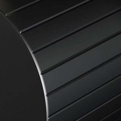 BRAUER Stripe Mitigeur lavabo encastré - bec courbé et rosaces - modèle A1 - noir mat