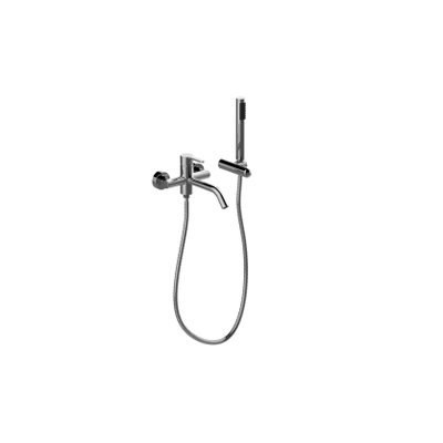 Nemo Spring Lana mitigeur de bain monocommande avec ensemble de douche montage mural chrome