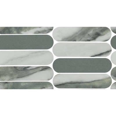 Ceralto Amaro Facet Mozaiektegel - 19.5x37cm - 9.0mm - Green/salvia