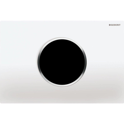 Geberit Sigma10 Système de commande WC - électronique - alimentation sans contact - 24.6x16.4cm - infrarouge - réservoir encastré UP300/320 - blanc/chrome brillant/blanc