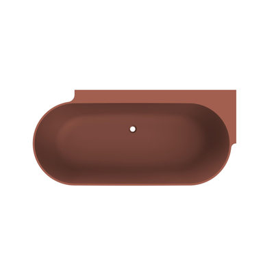 Arcqua Havana Baignoire semi-autoportante - 170x80cm - droite - terracotta mat