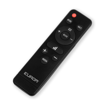 Eurom Alutherm 800XS Chauffage convecteur - 56.1x42.9cm - IP24 - 800watt - wifi - sol/mur - Horizontal - métal - noir mat