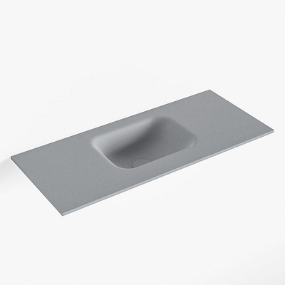 Mondiaz LEX Lave-main - 70x30x0.9cm - lavabo au centre - sans trou de robinet - Solid Surface - pour meuble lave mains - Plata