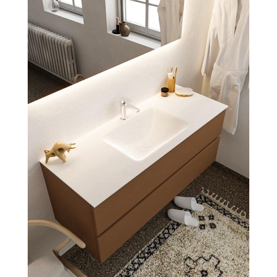 Mondiaz VICA ensemble de meuble de salle de bain - 120cm - meuble sous-vasque repos - 2 tiroirs - lavabo cloud milieu - 1 trou de robinet - version XL 60cm haut