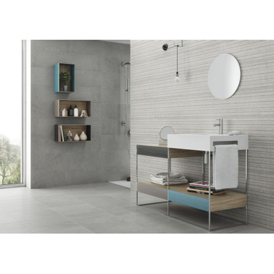 Cifre Ceramica Neutra carrelage mural et de sol - 60x60cm - 10mm - Carré - Aspect béton - Gris mat