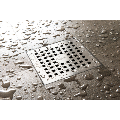 Easy Drain Aqua quattro siphon de sol ABS 15x15cm horizontal diamètre 5cm