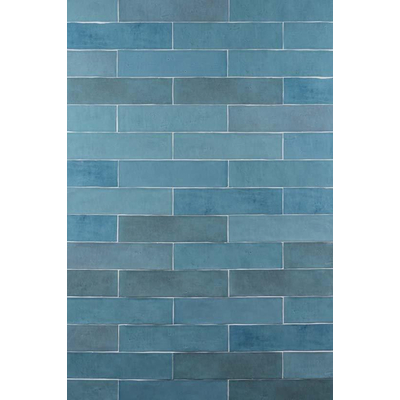 Douglas Jones Atelier Carrelage mural 6x25cm 10mm pâte blanche Turquoise