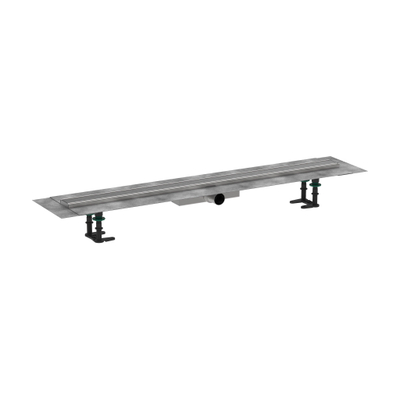 Hansgrohe RainDrain Compact Douchegoot - 100cm - vlakke installatie - brushed stainless steel