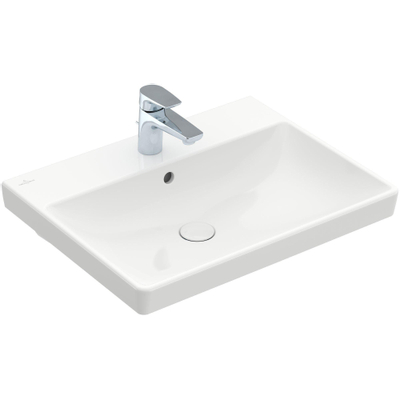 Villeroy & Boch Avento meubelwastafel - 60x47cm - 1 kraangat - met overloop CeramicPlus - White Alpine (glans wit)