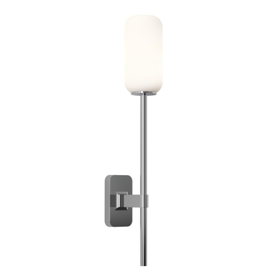 Astro Tacoma Single Grande Wandlamp/Plafondlamp - 230V - IP44 - cilinder - wit glas - chroom