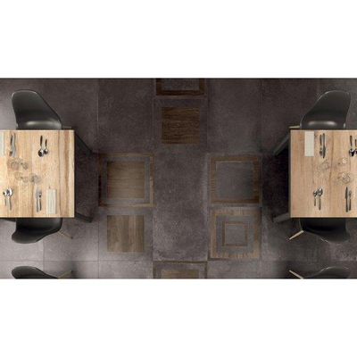 SAMPLE Abk Imoker Unika Carrelage sol et mur 60x60cm 9mm rectifié R10 grès cérame Smoke