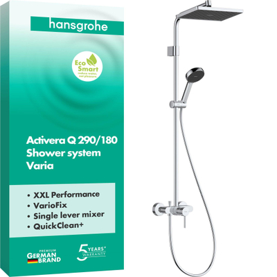 Hansgrohe Activera Q colonne de douche - 29x18cm - ecosmart - chromé