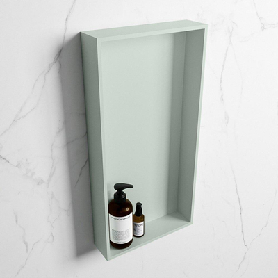 Mondiaz Easy nis 29.5x59.5x8cm - inbouw/opbouw - 1 open vak - Solid surface - Greey TWEEDEKANS