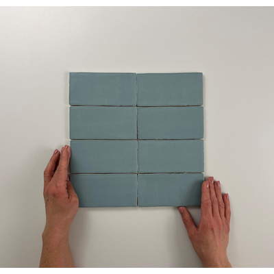 ÉCHANTILLON Cifre Cerámica Carreau mural Atlas Sky Mate Vintage Mat bleu clair