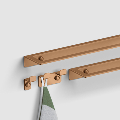 Clou Fold porte-serviettes 45 cm bronze brossé PVD