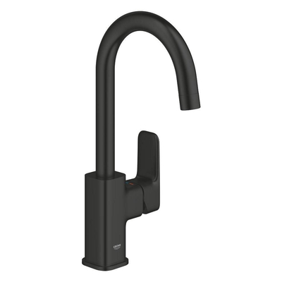 GROHE Cubeo wastafelkraan - l-size - met klikwaste - mat zwart