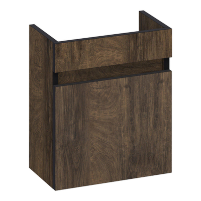 BRAUER Joy Edge fonteinonderkast - 40x45x22cm - met 1 deur greeploos rechtsdraaiend Grove