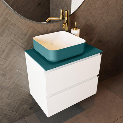 Mondiaz TOP 23 Topblad - 50x23.5x0.9cm - geschikt voor afdekplaat - Solid surface - Smag