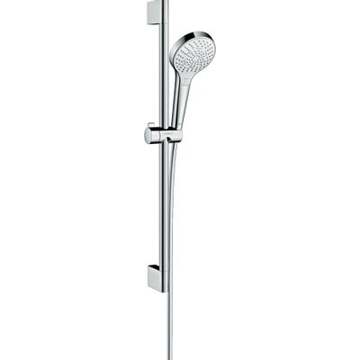 Hansgrohe Croma select s Multi glijstangset - met Croma - select S Multi - handdouche - ecosmart - 65cm - met isiflex B - doucheslang - 160cm wit/chroom - wit chroom