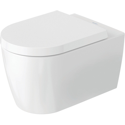 Duravit Me by starck Starck Me wandcloset - diepspoel - spoelrandloos - met hygieneglaze - 37x57cm - met verdekte bevestiging - rimless - mat wit