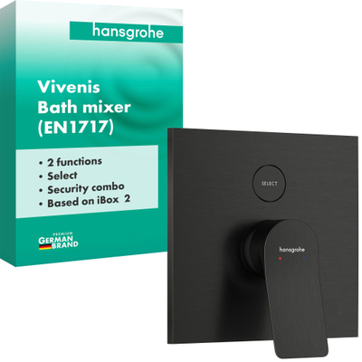 Hansgrohe Vivenis mengkraan inbouw voor iBox Universal 2 Brushed Black Chrome