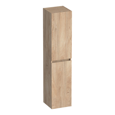 BRAUER Joy Wavy Armoire haute - 160x35x35cm - 1 porte - ouvrant à gauche ou à droite - sans poignée - Forest Wheat