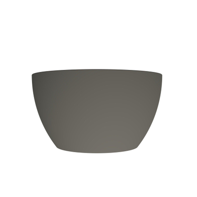 Arcqua Olivia Waskom - 22x22cm - rond - opbouw - mat quartz grijs