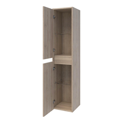 BRAUER Nexxt Badkamerkast - 160x35x35cm - 2 greep - loze links/rechtsdraaiende deuren - MFC - legno calore