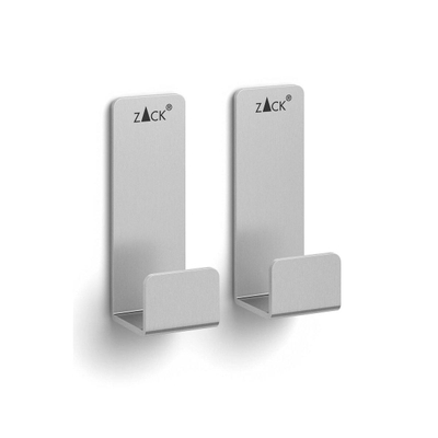 Zack POTES Patère porte-serviettes - petite - set de 2 - inox mat