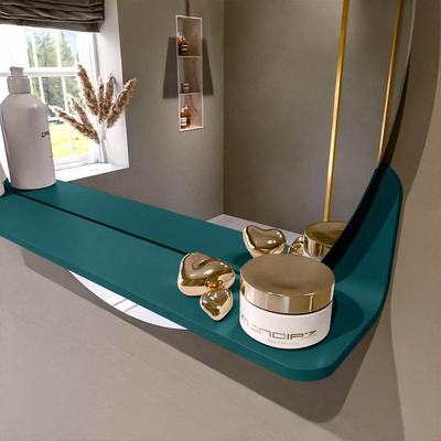 Mondiaz SPOT Miroir de salle de bains - rond 60cm - tablette miroir - couleur Smag