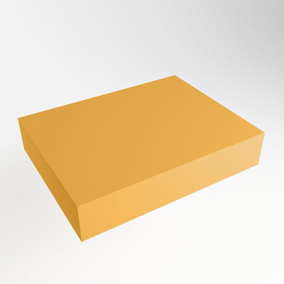 Mondiaz TOP 46 Plan sous vasque - 40x41x12cm - compatible comme plan de meuble - solid surface - Ocher