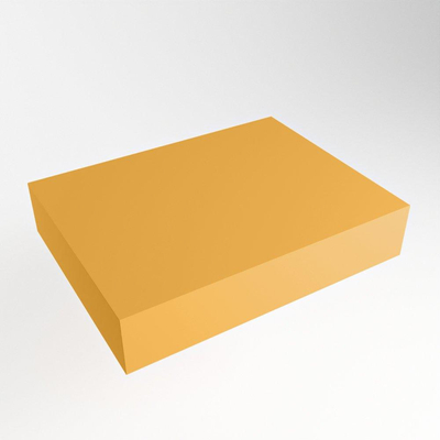 Mondiaz TOP 46 Topblad - 50x41x12cm - geschikt voor afdekplaat - Solid surface - Ocher