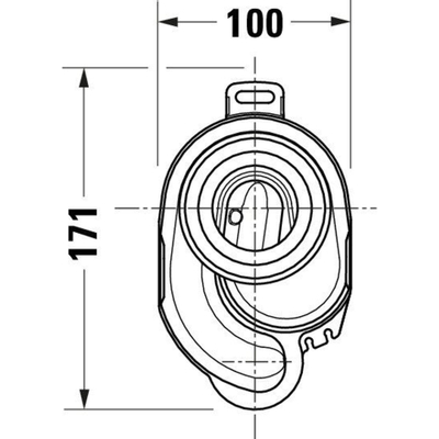 Duravit Urinoirsifon Horizontaal - 50 Mm 0051130000 - grijs/zwart (zwart)