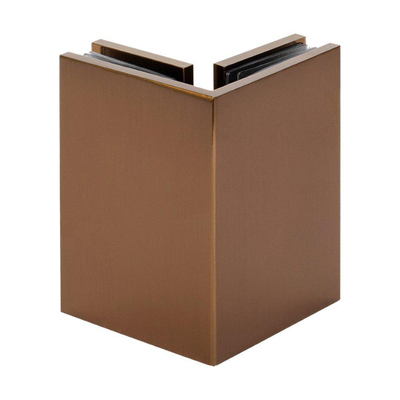 BRAUER Create douchecabine vierkant 3-delig 100x100cm profielloos met antikalk en 8mm veiligheidsglas koper