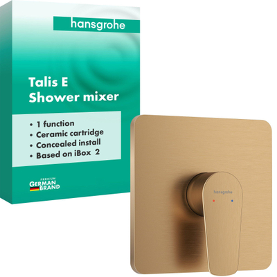 Hansgrohe Talis E douchemengkraan voor iBox Universal 2 Brushed Bronze