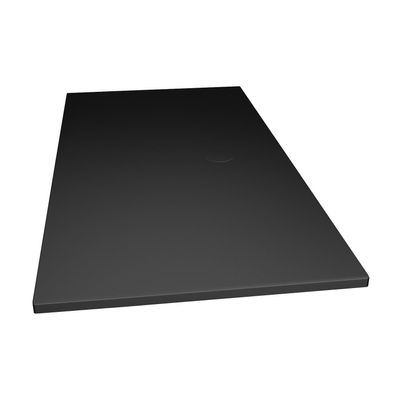 Xenz flat sol de douche 180x90x4cm rectangle acrylique ébène