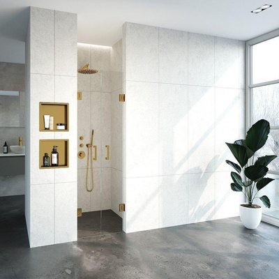 BRAUER Void pendeldeuren helder glas 60x200 incl. glascoating PVD goud geborsteld