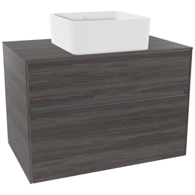 Villeroy & Boch Collaro opzetwastafel vierkant - 38x38cm - zonder overloop - zonder kraangat - White Alpine (glans wit)