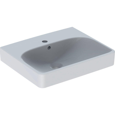 Geberit Smyle fontein - 50cm - 1 kraangat - met overloop - wit