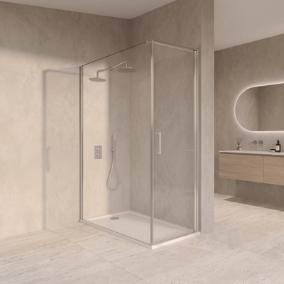 Fortifura Galeria Douchecabine - 60x160x200cm - profiel veiligheidsglas - antikalk - chroom