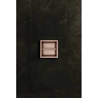 Hotbath &MORE Porte-rouleau de toilette encastré 16x16x13cm Cuivre brossé PVD