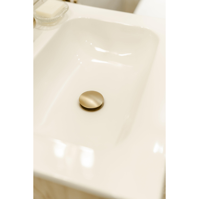 Fortifura Calvi Afvoerplug - klikwaste - PVD - geborsteld messing (goud)