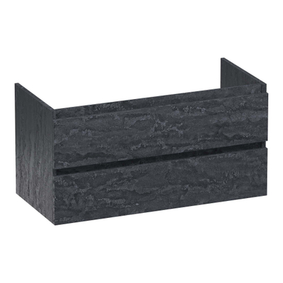 BRAUER Joy meuble sous-lavabo - 100x46x50cm - 2 tiroirs softclose - sans poignées - 1 découpe pour siphon - Damascus