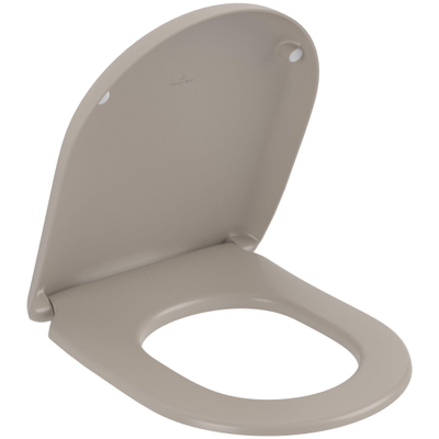 Villeroy & Boch Antao Closetzitting - met automatische sluitfunctie (SoftClosing) - met afneembare zitting (QuickRelease) - softclose - mat almond (beige)