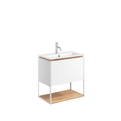 Crosswater Mada Ensemble de meuble - 60x36.7x61cm - lavabo - 1 trou de robinet - open frame - Blanc mat
