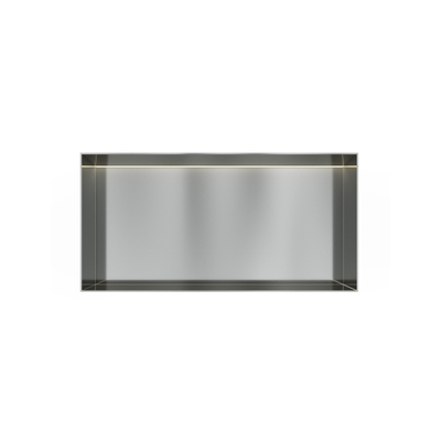 Hotbath &MORE Boîte encastrée ou niche encastrée - 30x60x10 - sans cadre + LED - Acier inoxydable 316